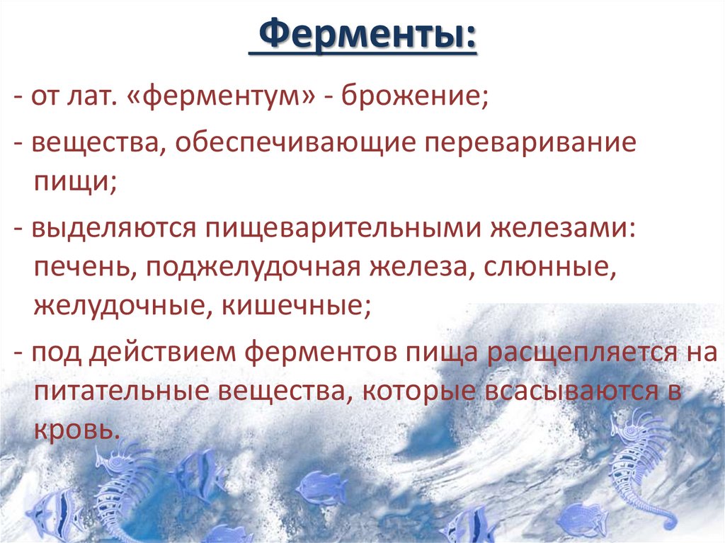 Ферменты: