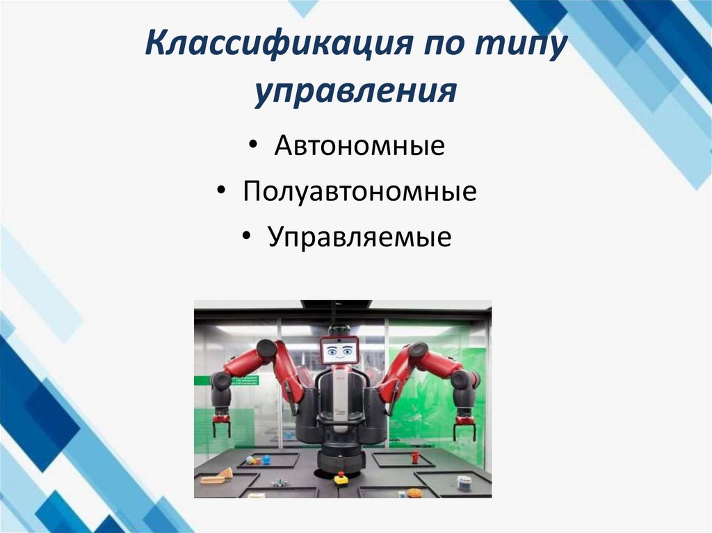 Классификация по типу управления