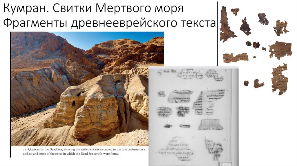 Кумран. Свитки Мертвого моря Фрагменты древнееврейского текста