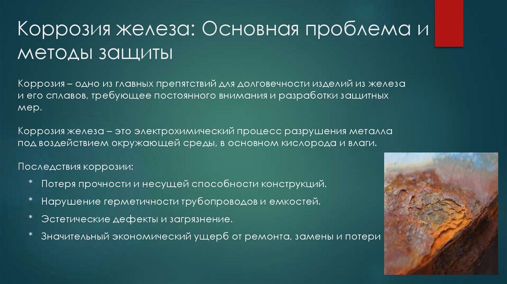 Коррозия железа: Основная проблема и методы защиты