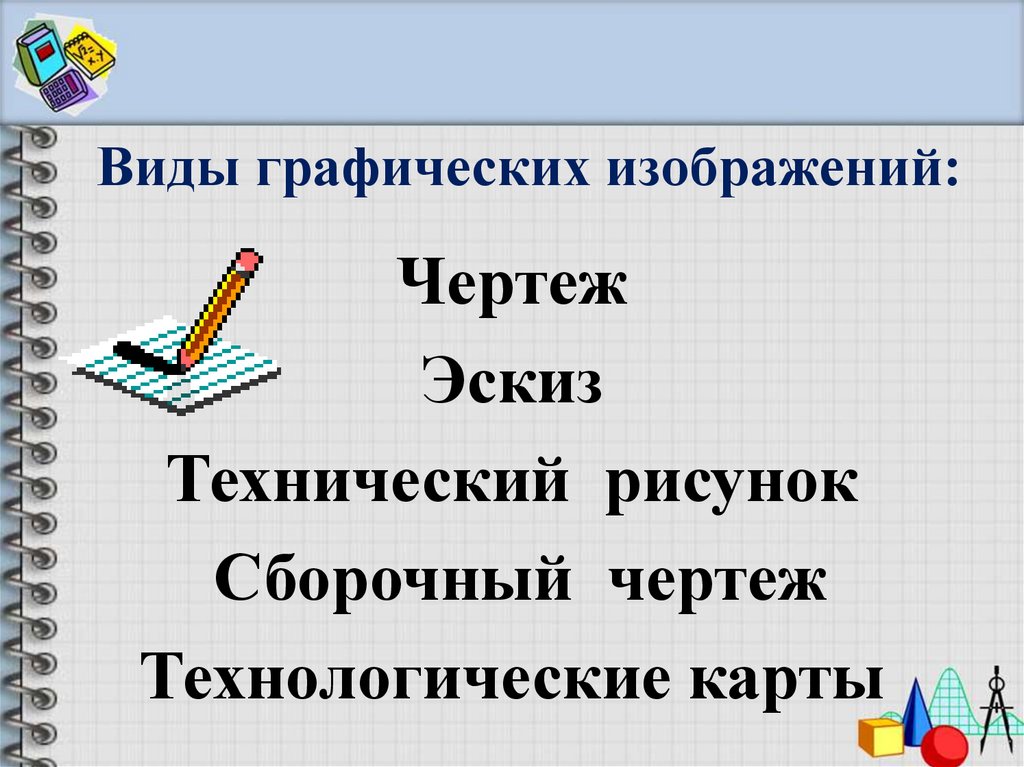 Виды графических изображений: