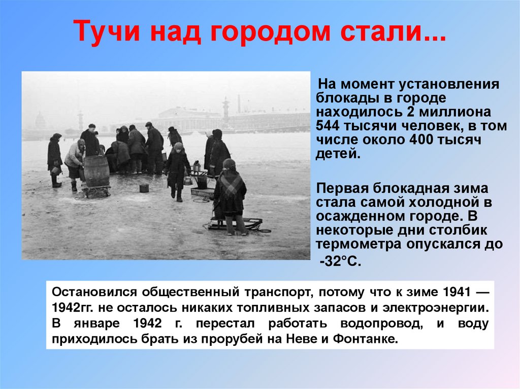 Тучи над городом стали...