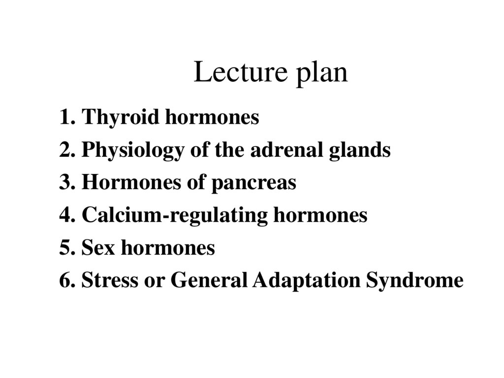Lecture plan
