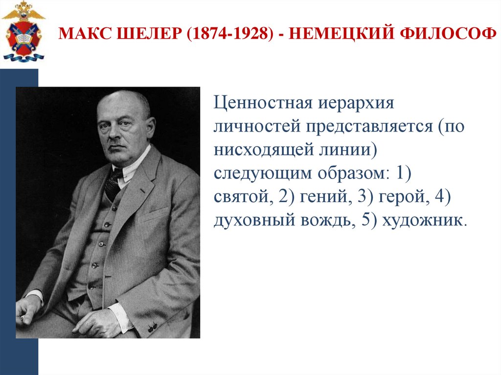 Макс Шелер (1874-1928) - немецкий философ