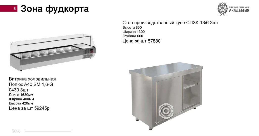 Зона фудкорта