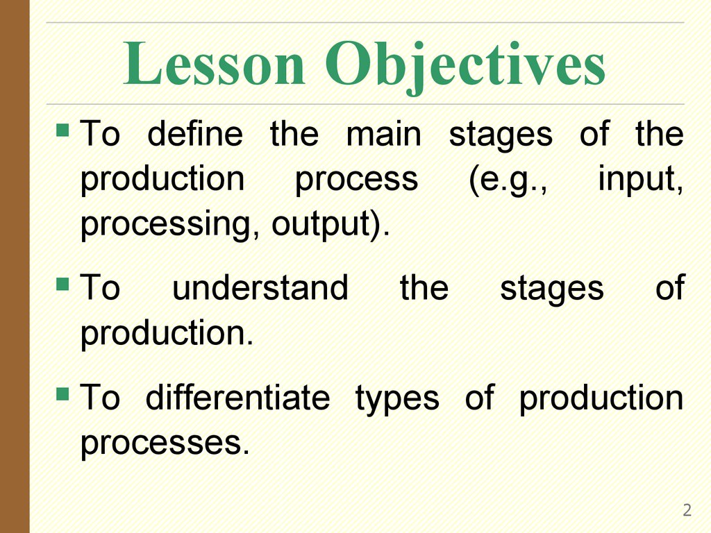 Lesson Objectives