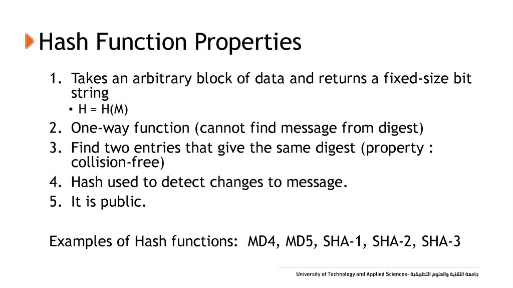 Hash Function Properties
