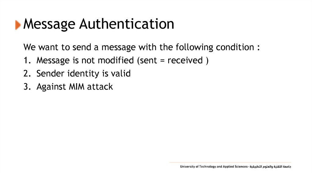 Message Authentication