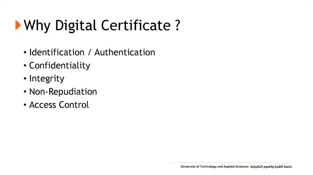 Why Digital Certificate ?