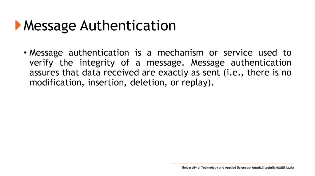 Message Authentication