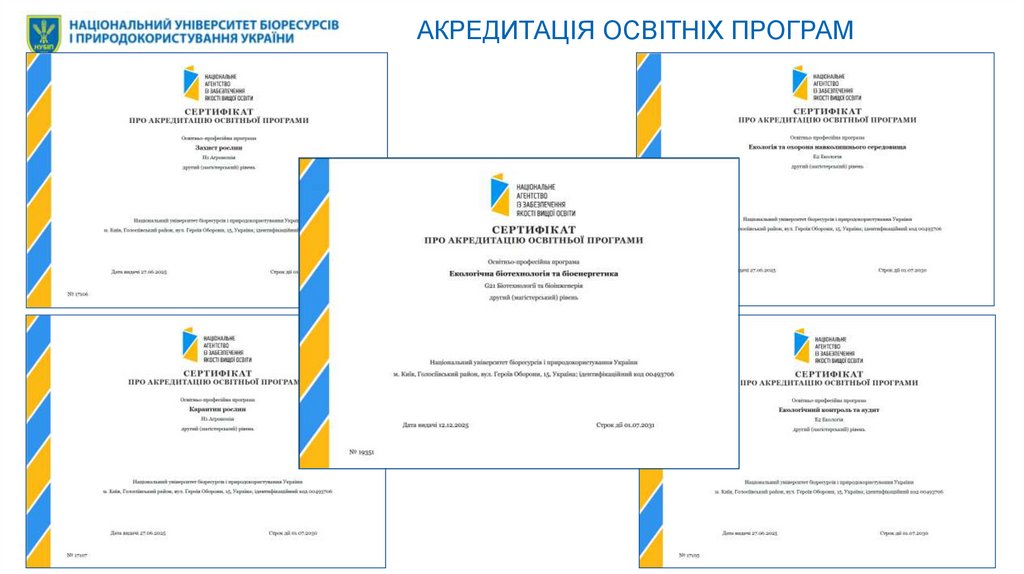 АКРЕДИТАЦІЯ ОСВІТНІХ ПРОГРАМ