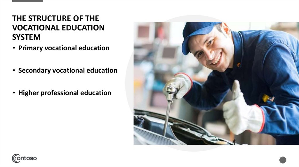 The structure of the vocational education system