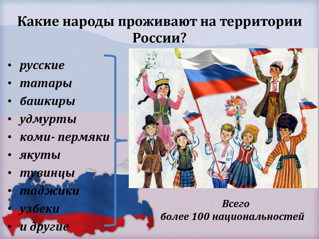 Какие народы проживают на территории России?