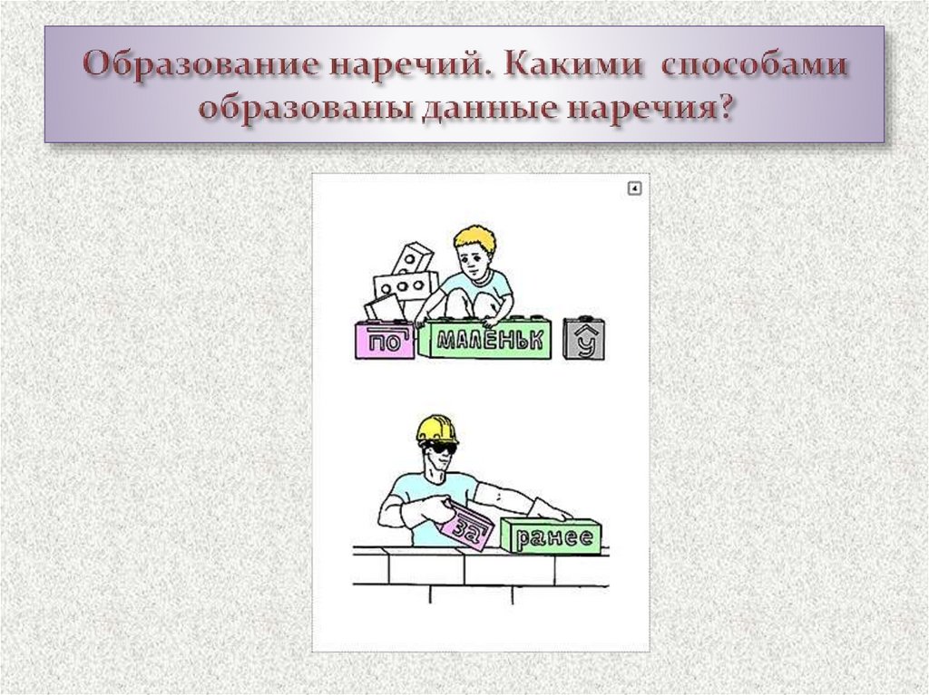Образование наречий. Какими способами образованы данные наречия?