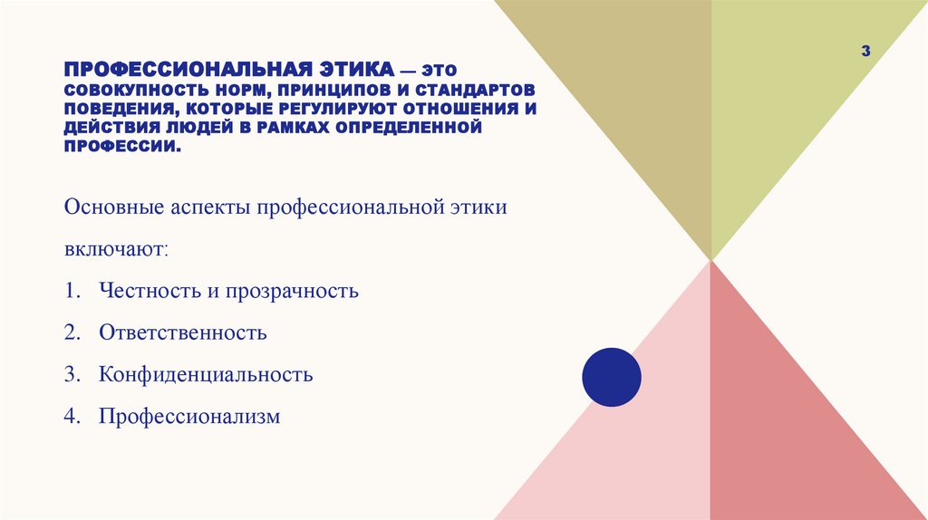 Профессиональная этика — это совокупность норм, принципов и стандартов поведения, которые регулируют отношения и действия людей