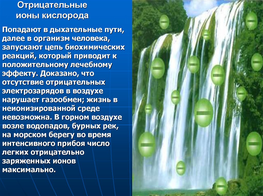 Отрицательные ионы кислорода