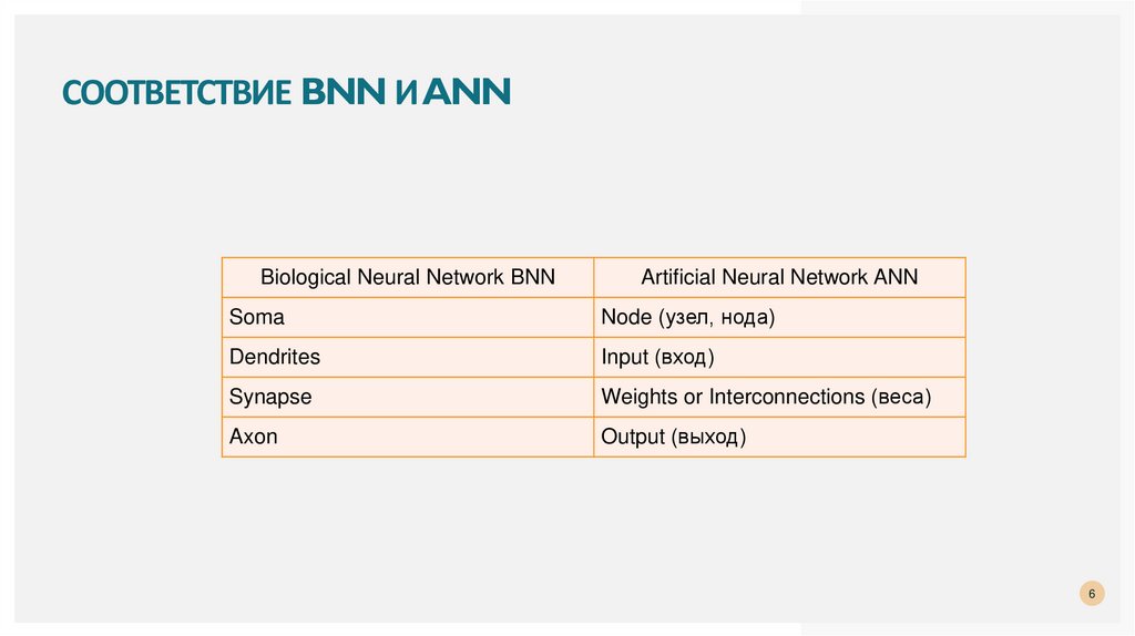 Соответствие BNN и ANN