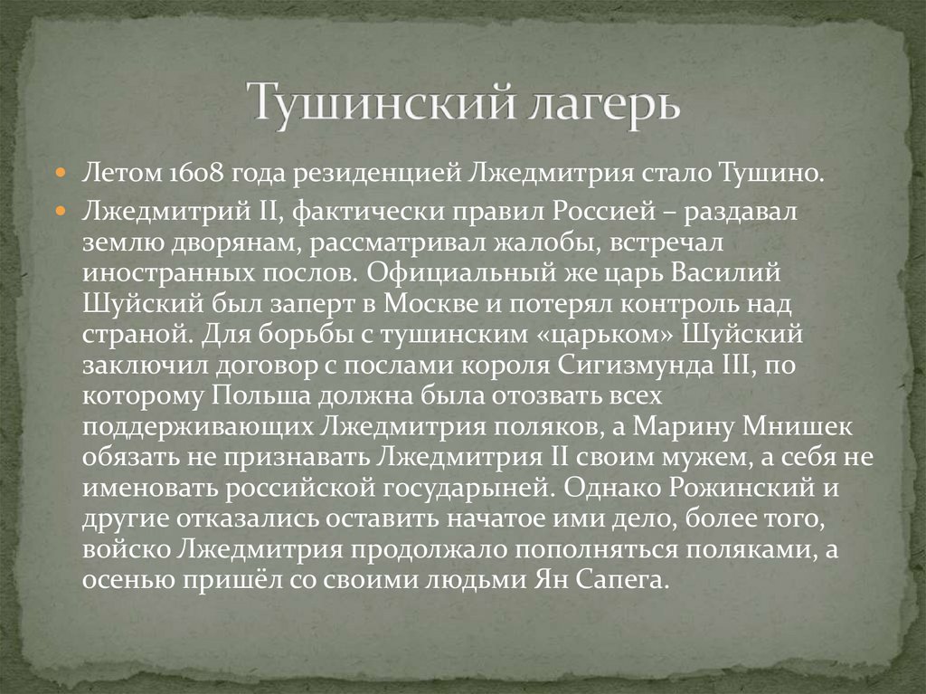 Тушинский лагерь