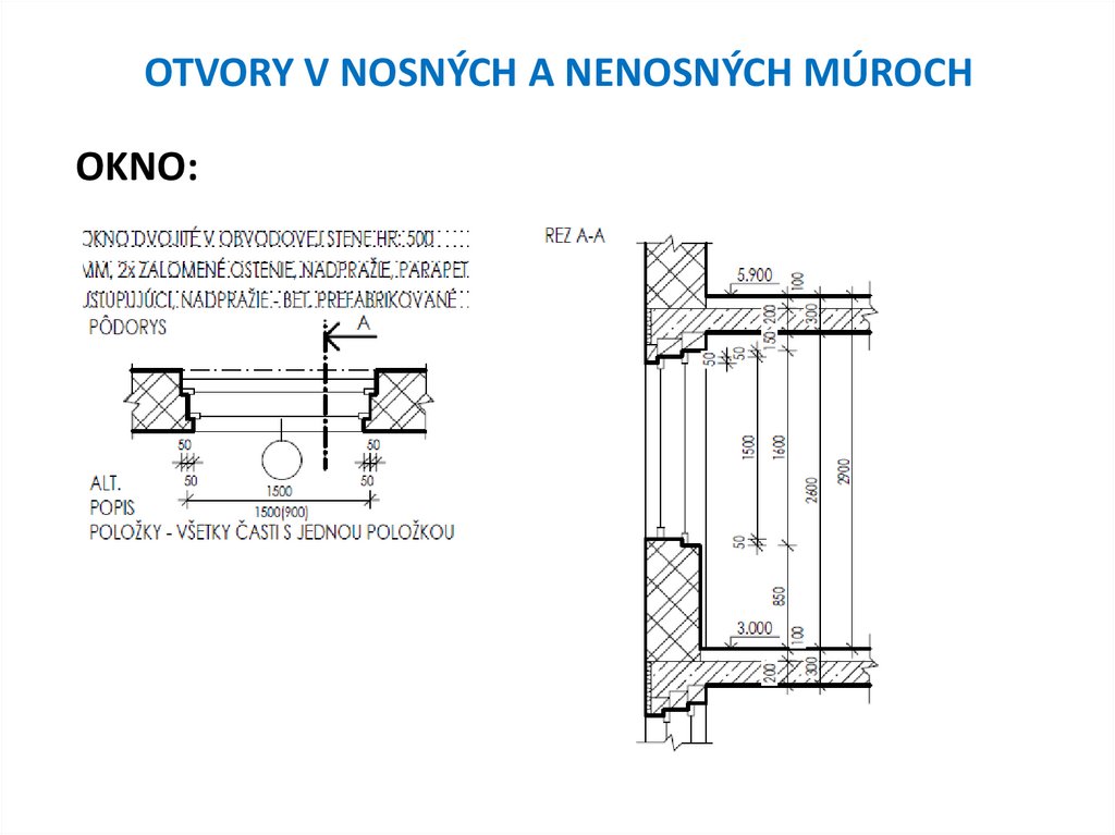 OTVORY V NOSNÝCH A NENOSNÝCH MÚROCH