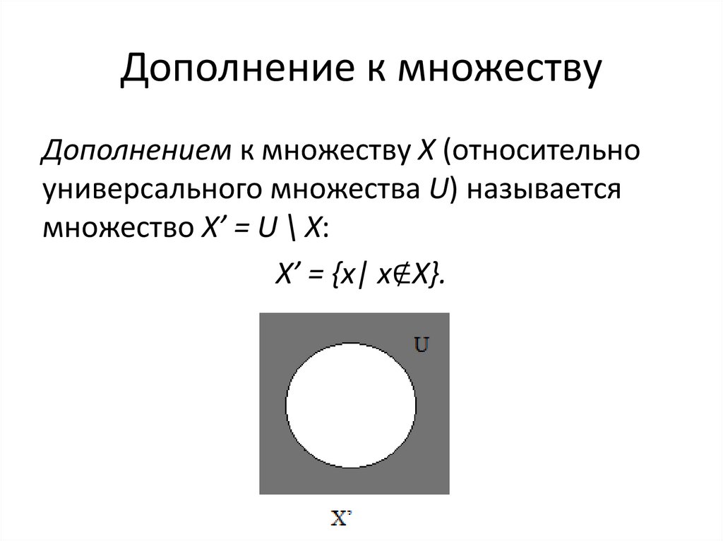 Дополнение к множеству