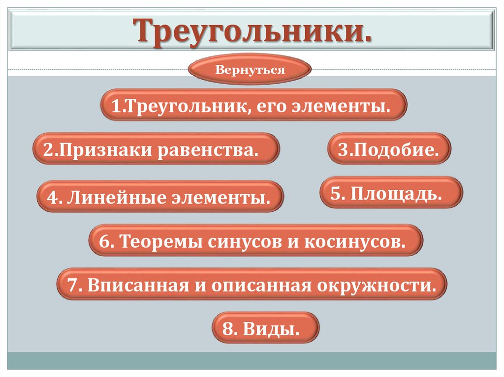 Треугольники.