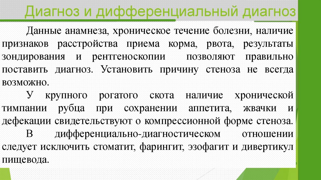 Диагноз и дифференциальный диагноз
