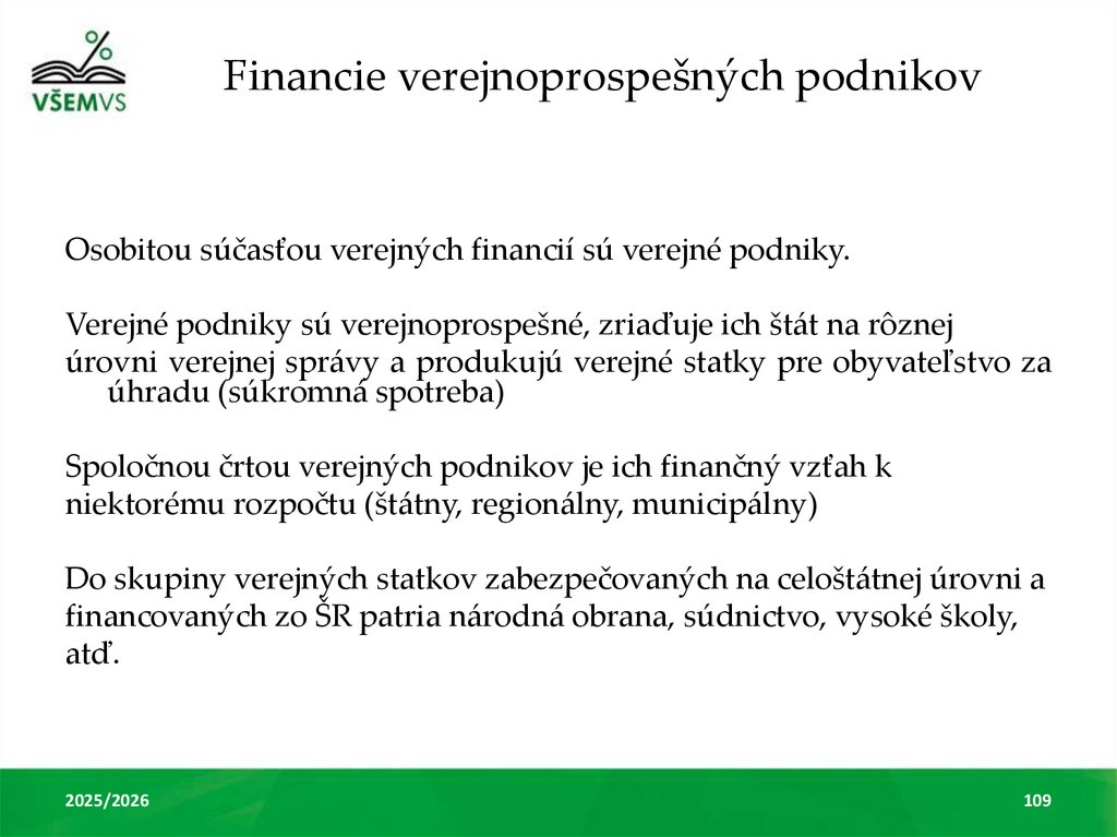 Financie verejnoprospešných podnikov
