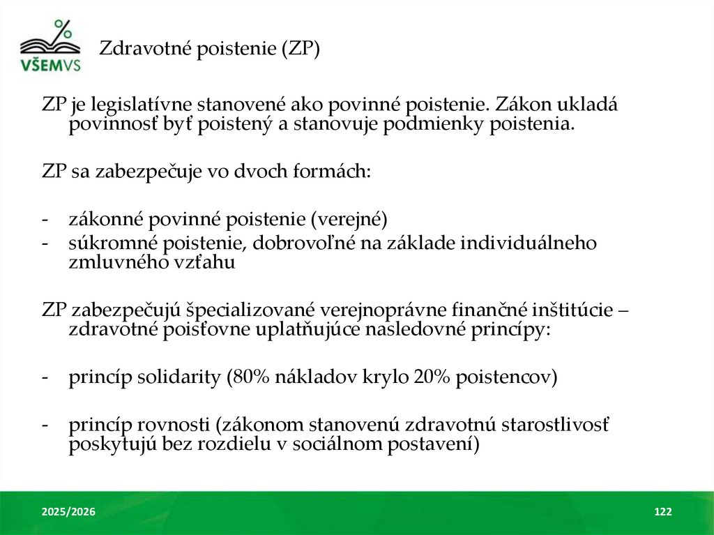 Zdravotné poistenie (ZP)
