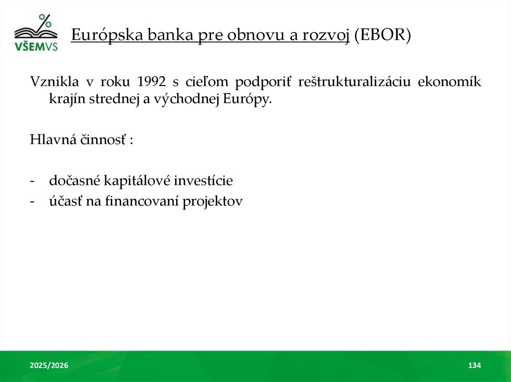Európska banka pre obnovu a rozvoj (EBOR)