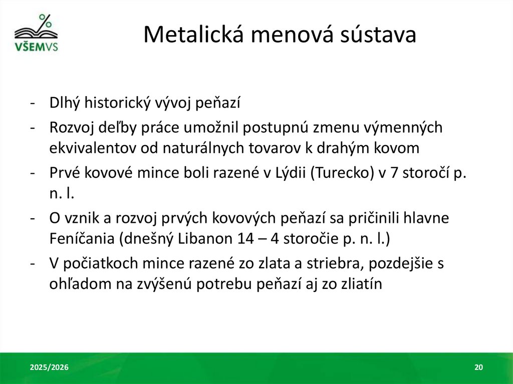 Metalická menová sústava