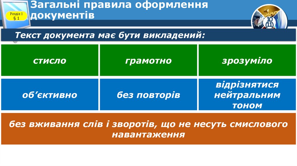 Загальні правила оформлення документів