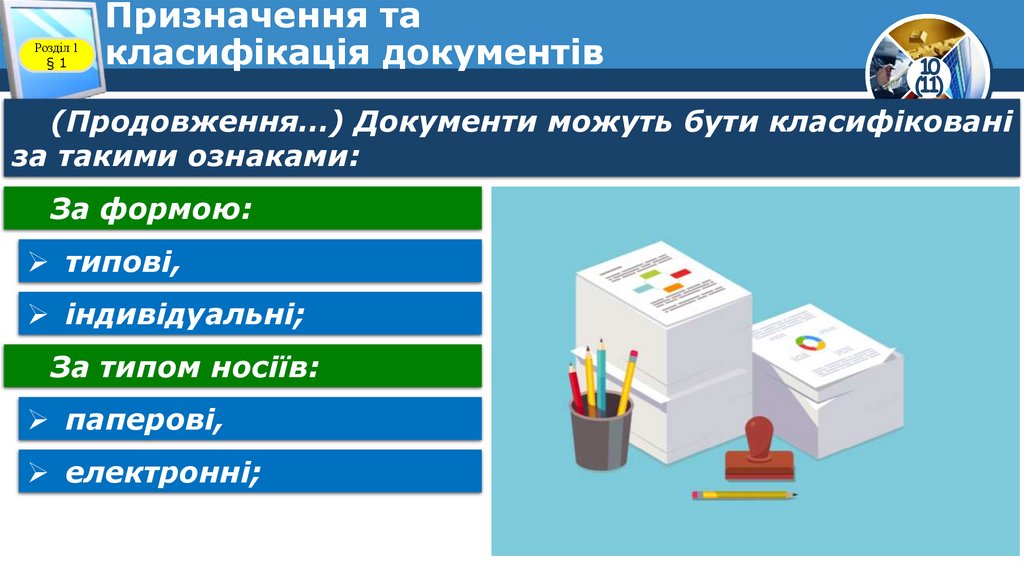 Призначення та класифікація документів