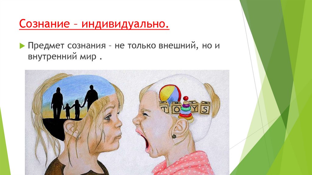 Сознание – индивидуально.