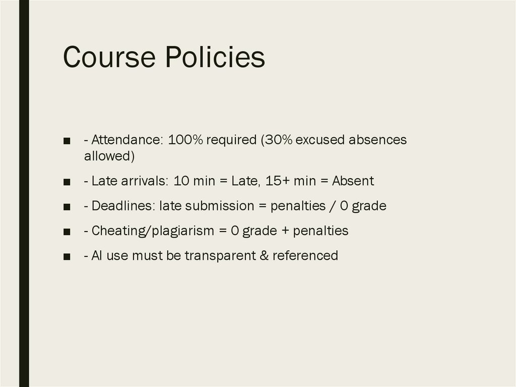 Course Policies