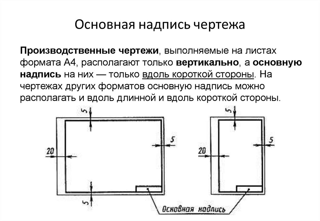 Основная надпись чертежа