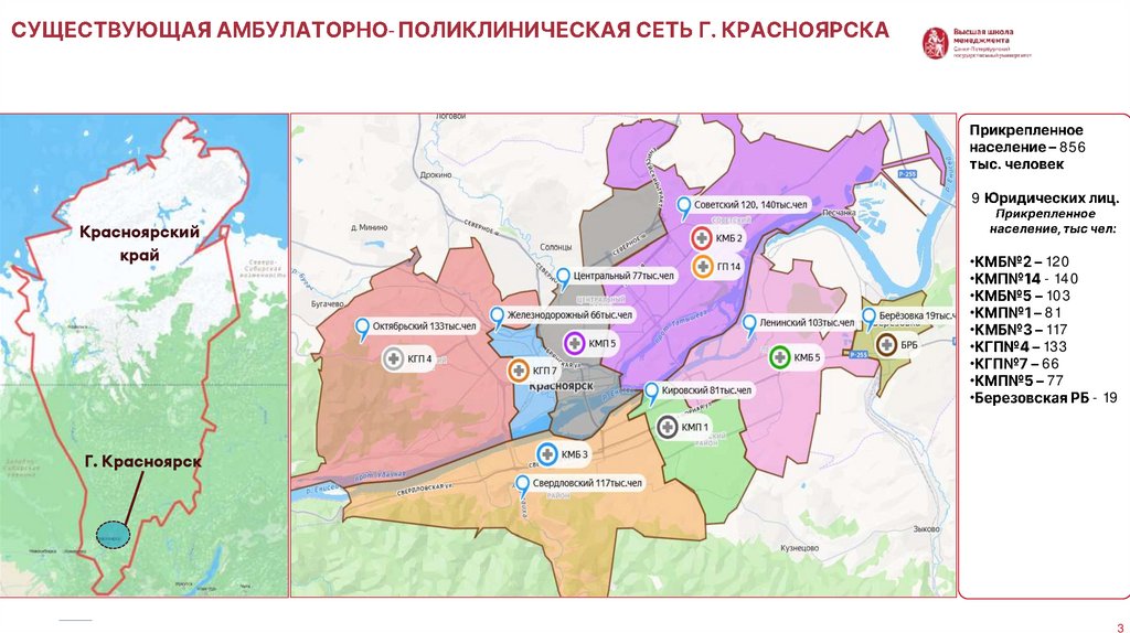 Существующая Амбулаторно-поликлиническая сеть г. Красноярска