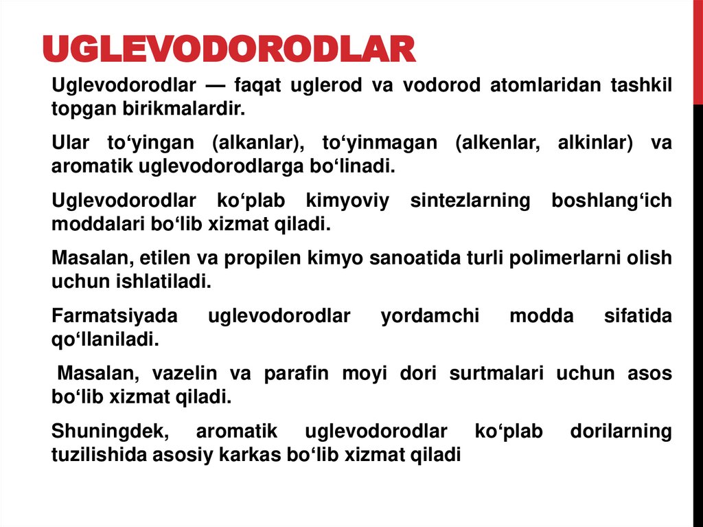 Uglevodorodlar