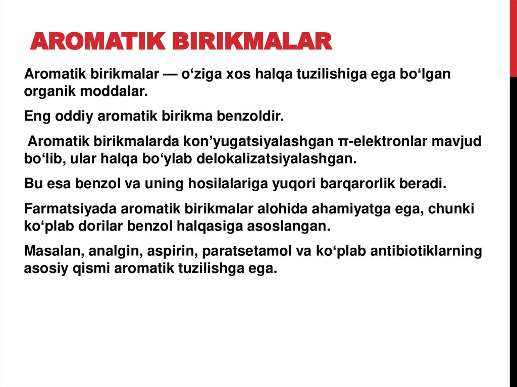 Aromatik birikmalar