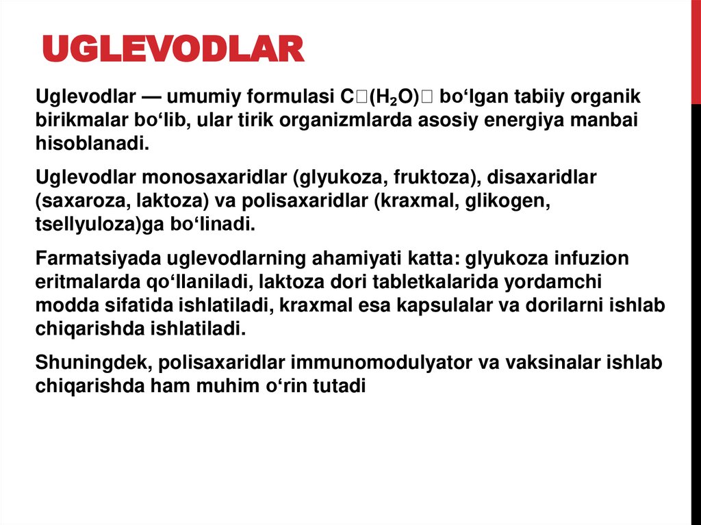 Uglevodlar