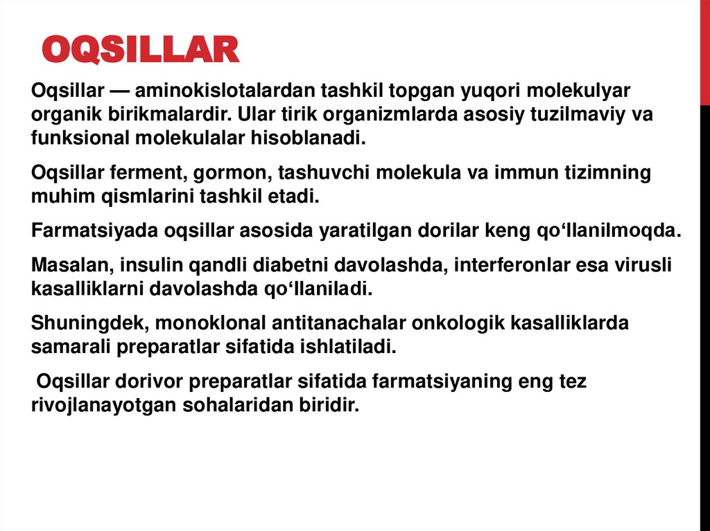 Oqsillar