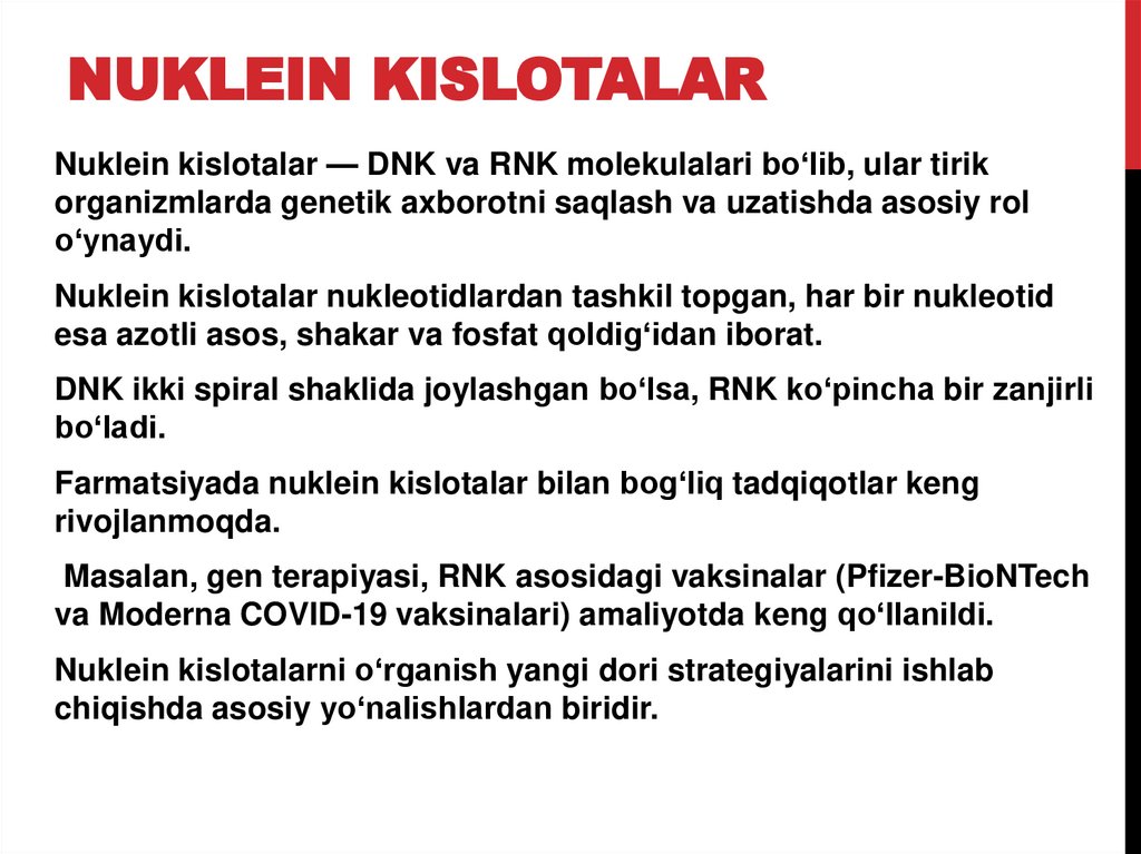 Nuklein kislotalar