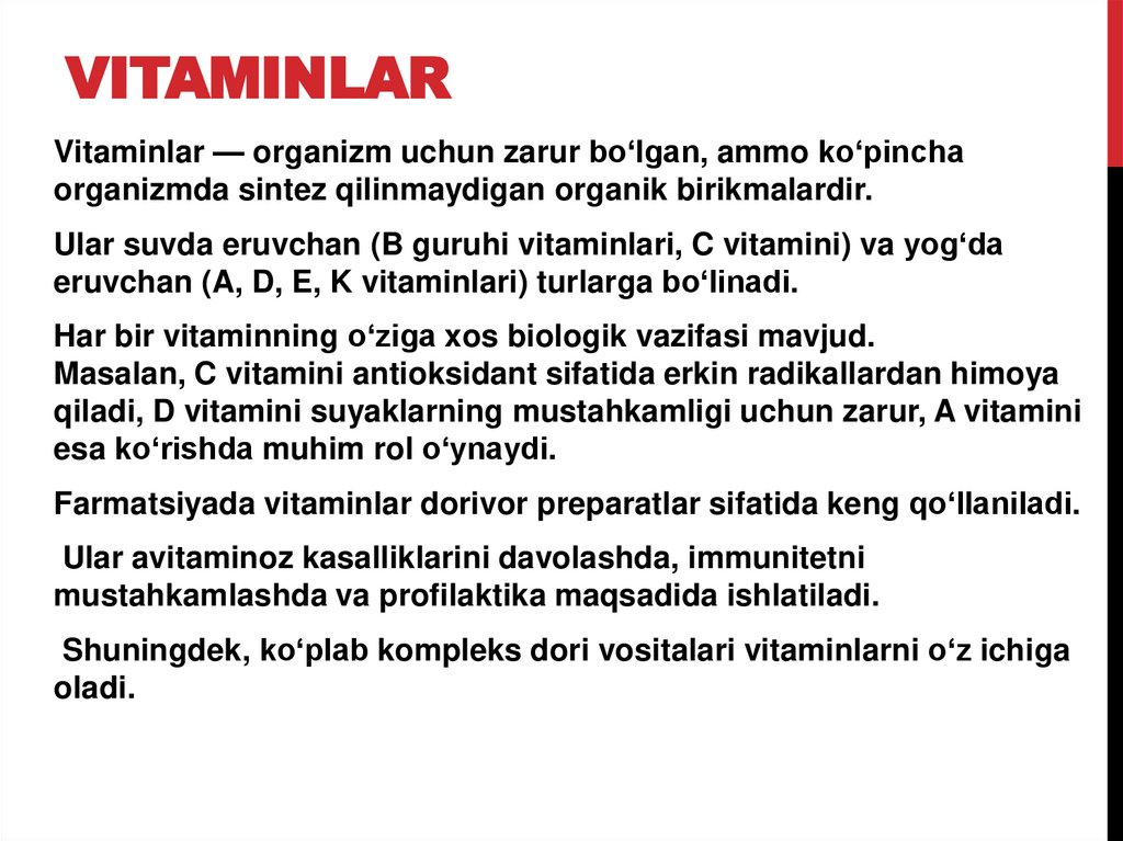 Vitaminlar