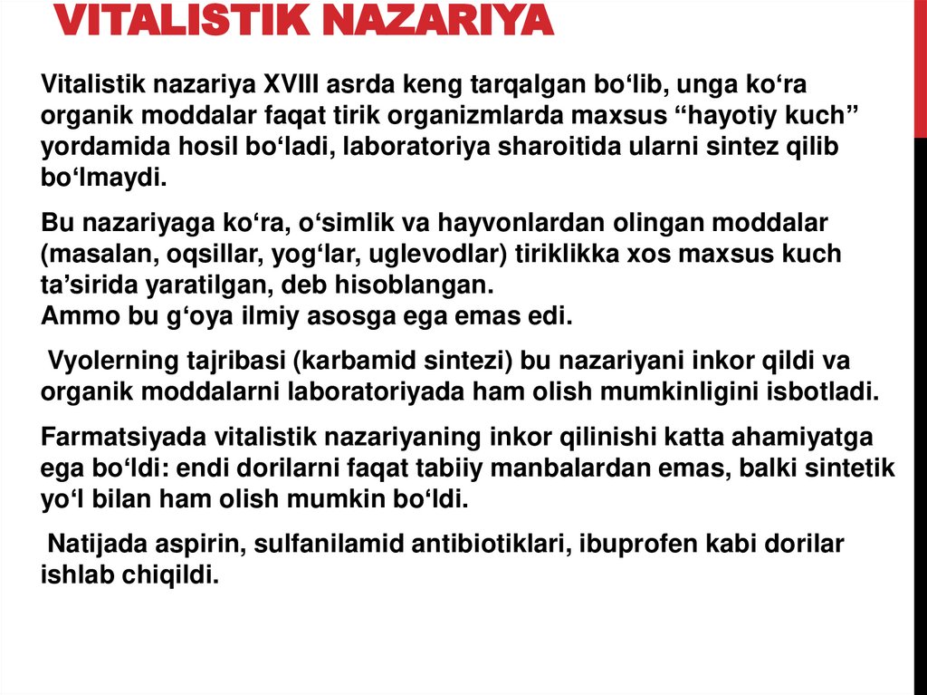 Vitalistik nazariya