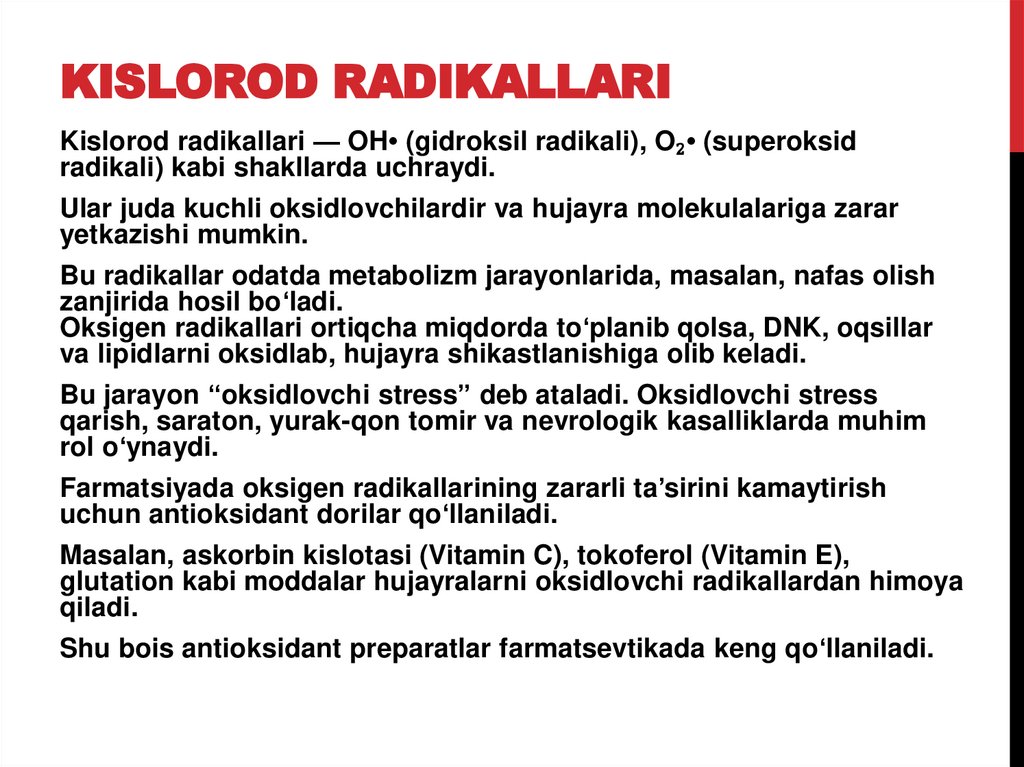 Kislorod radikallari