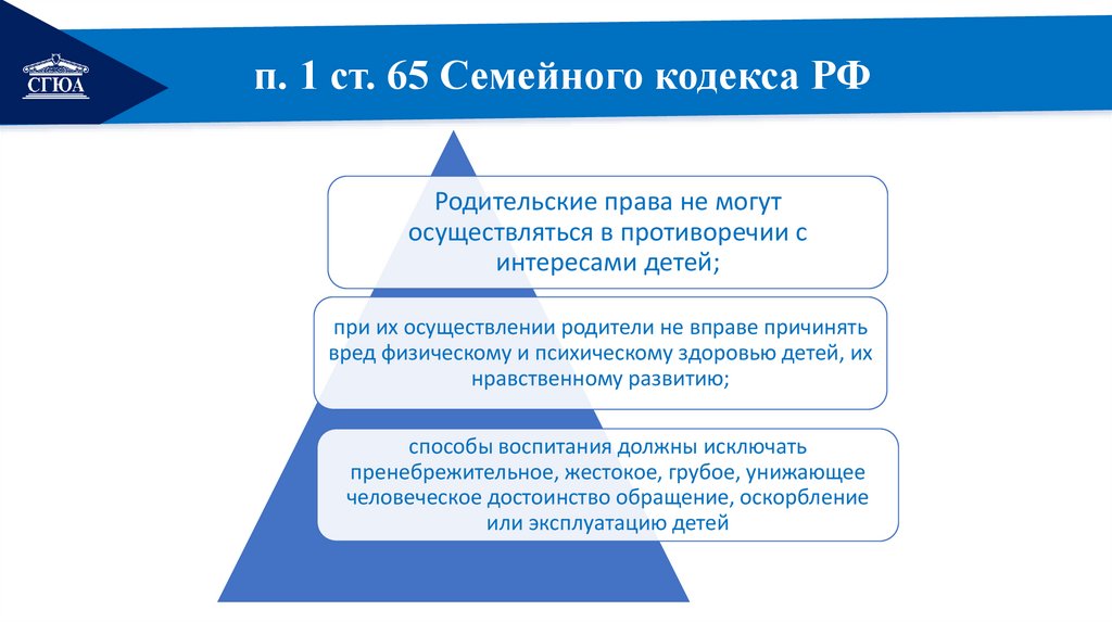 п. 1 ст. 65 Семейного кодекса РФ