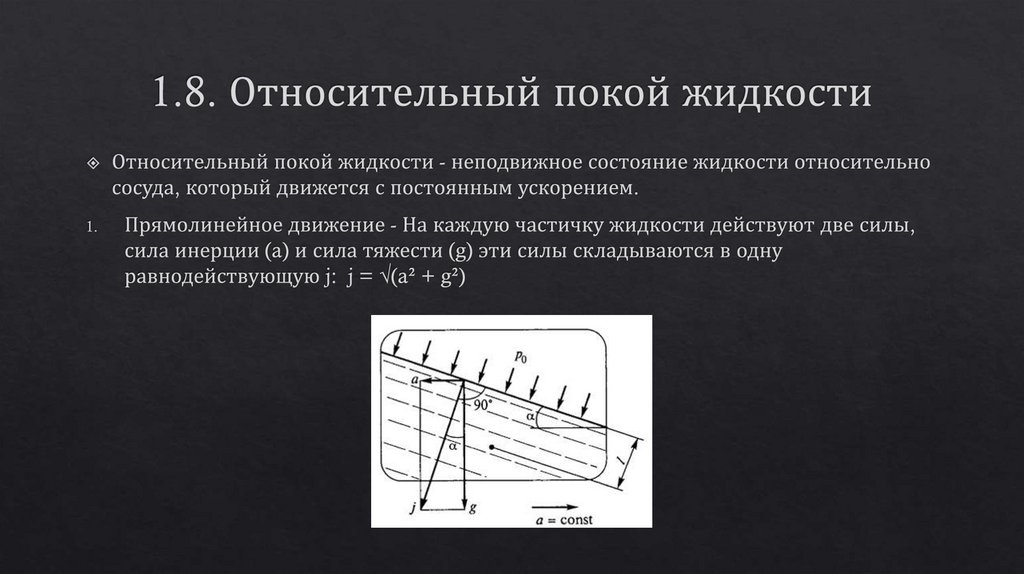 1.8. Относительный покой жидкости