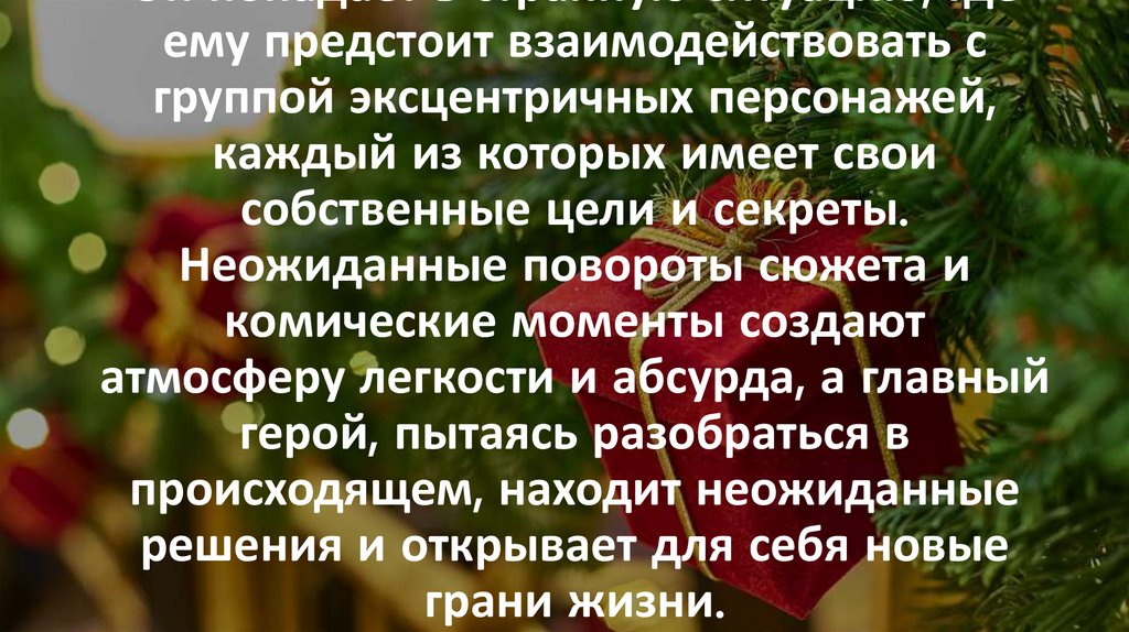 Фильм рассказывает о забавной истории, в центре которой оказывается человек, случайно оказавшийся в роли двойника. Он попадает