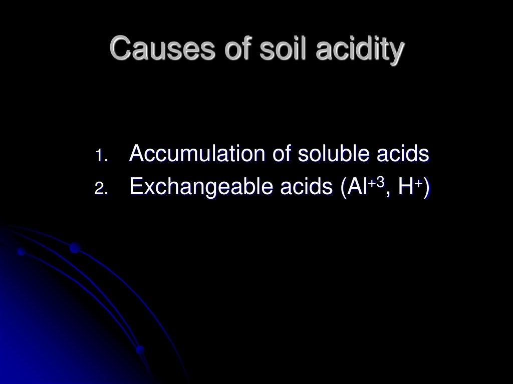Causes of soil acidity