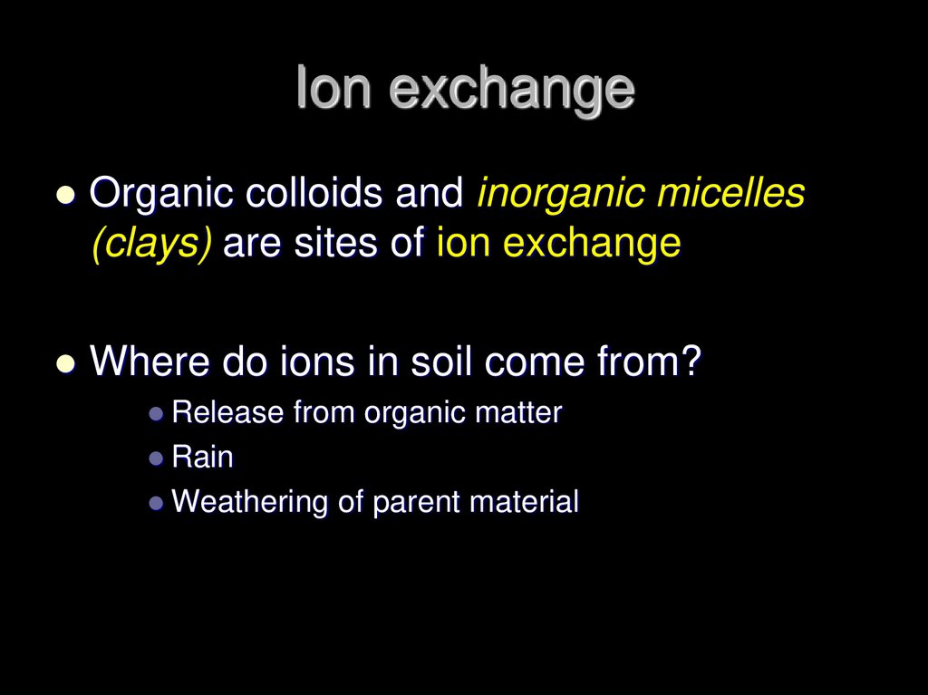 Ion exchange