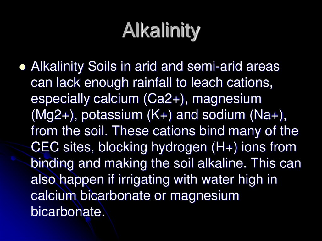 Alkalinity